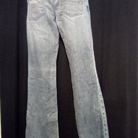 COPY - American Eagle Slightly Flared Distressed Blue Jeans 0 -- Final Price - Picture 13 of 15